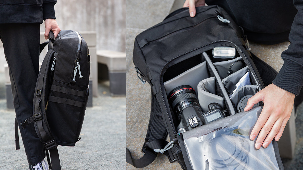 backpack for camera laptop and clothes FocusPoint 30L RollTop Greenway The BackLight 18L backpack offers a convenient rear Sakk Gear Everyday Slimpak 28L