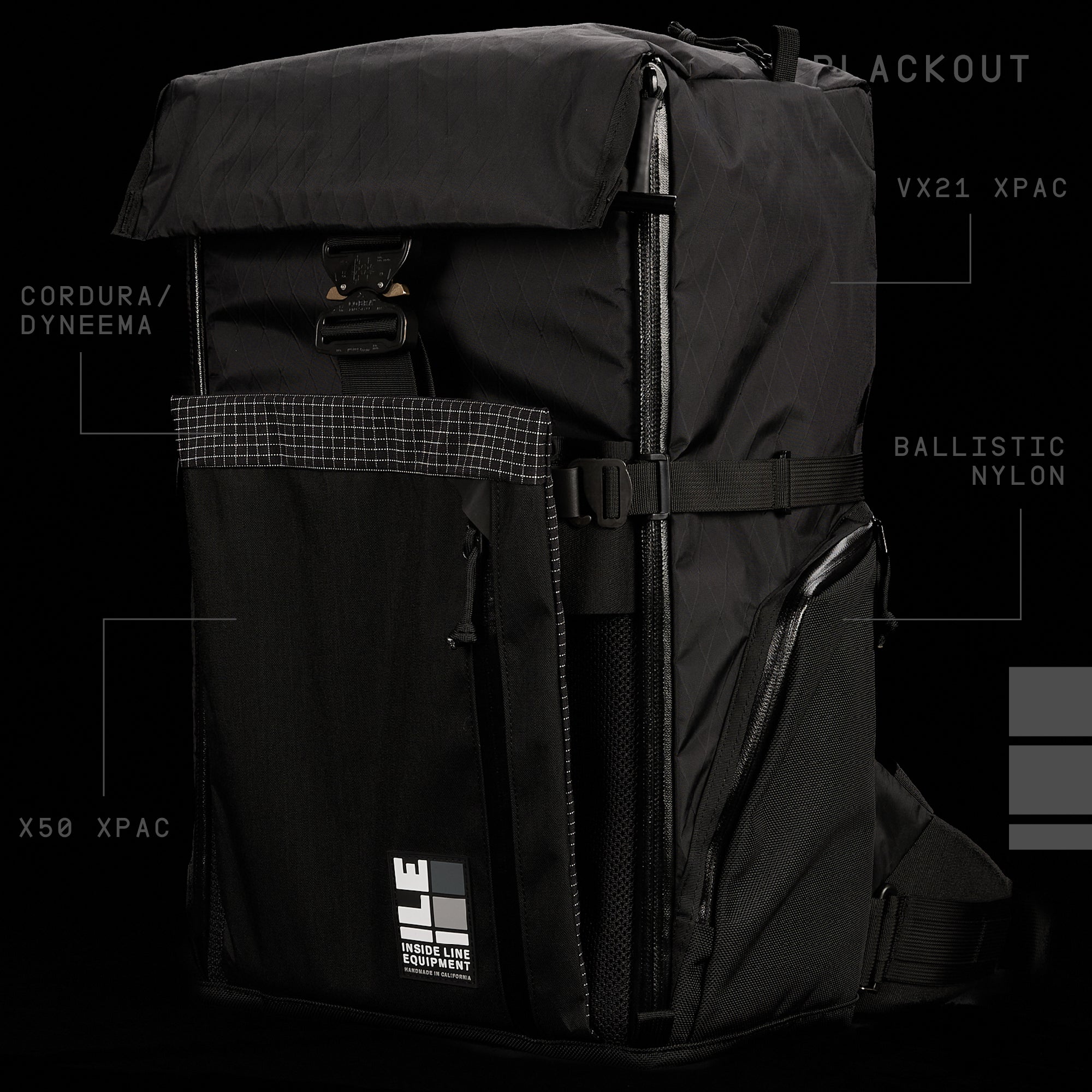- Handmade Backpack - Water Resistant - X-Pac Sailcloth - Made in USA