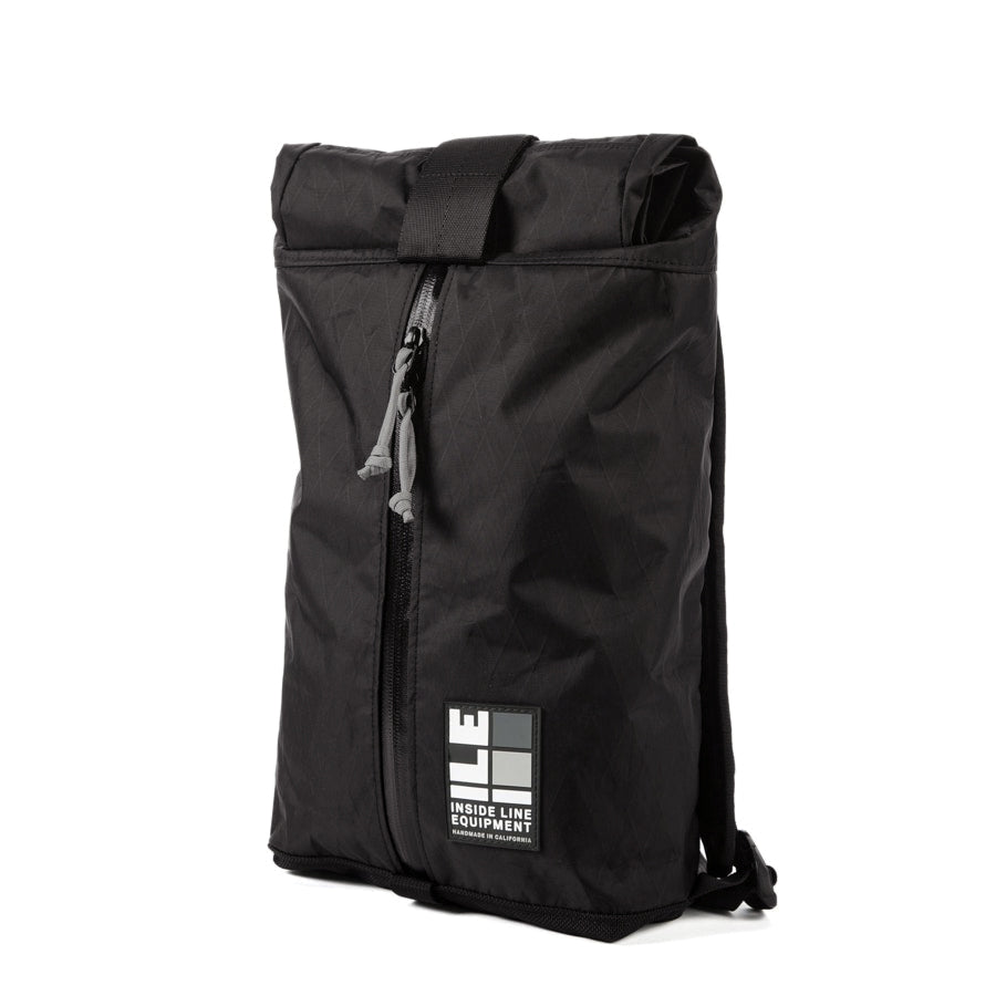 8L small backpack - Compact Backpack - hiking day pack - XPAC - Water-resistant Roll-Top - hydration sleeve - waterproof YKK zipper - Made in California