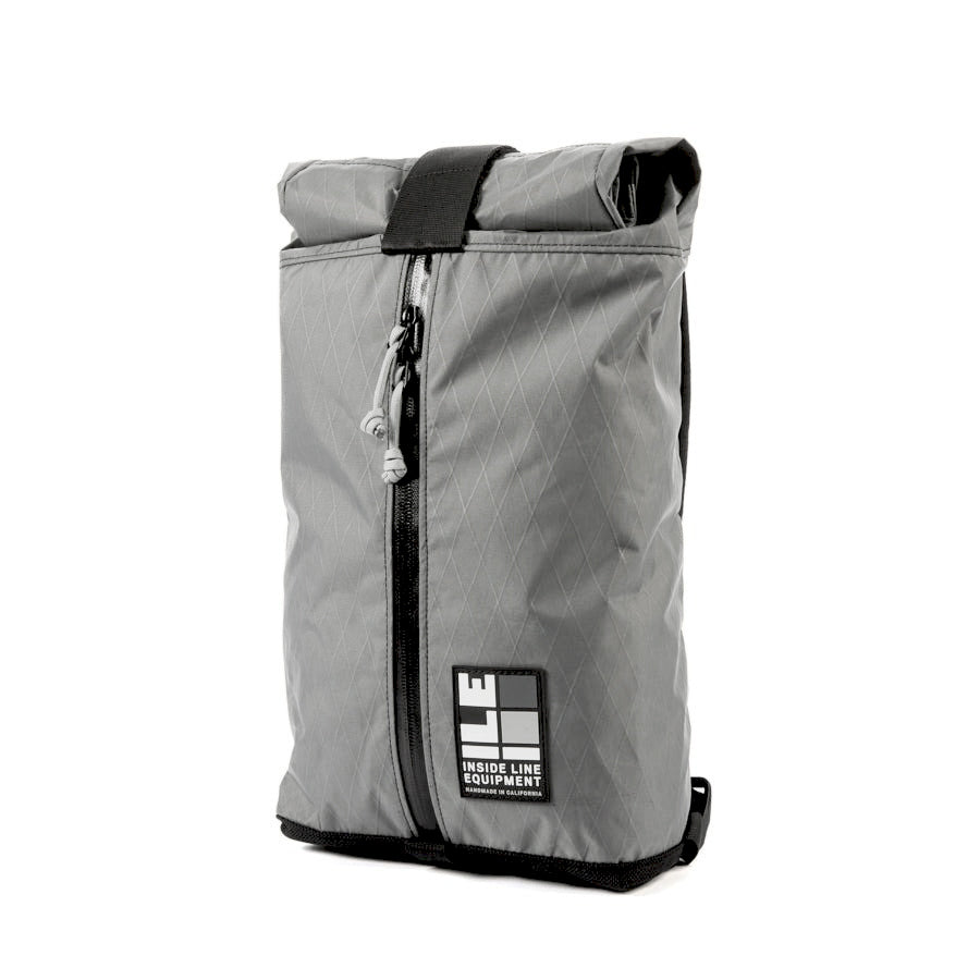 8L small backpack - Compact Backpack - hiking day pack - XPAC - Water-resistant Roll-Top - hydration sleeve - waterproof YKK zipper - Made in California