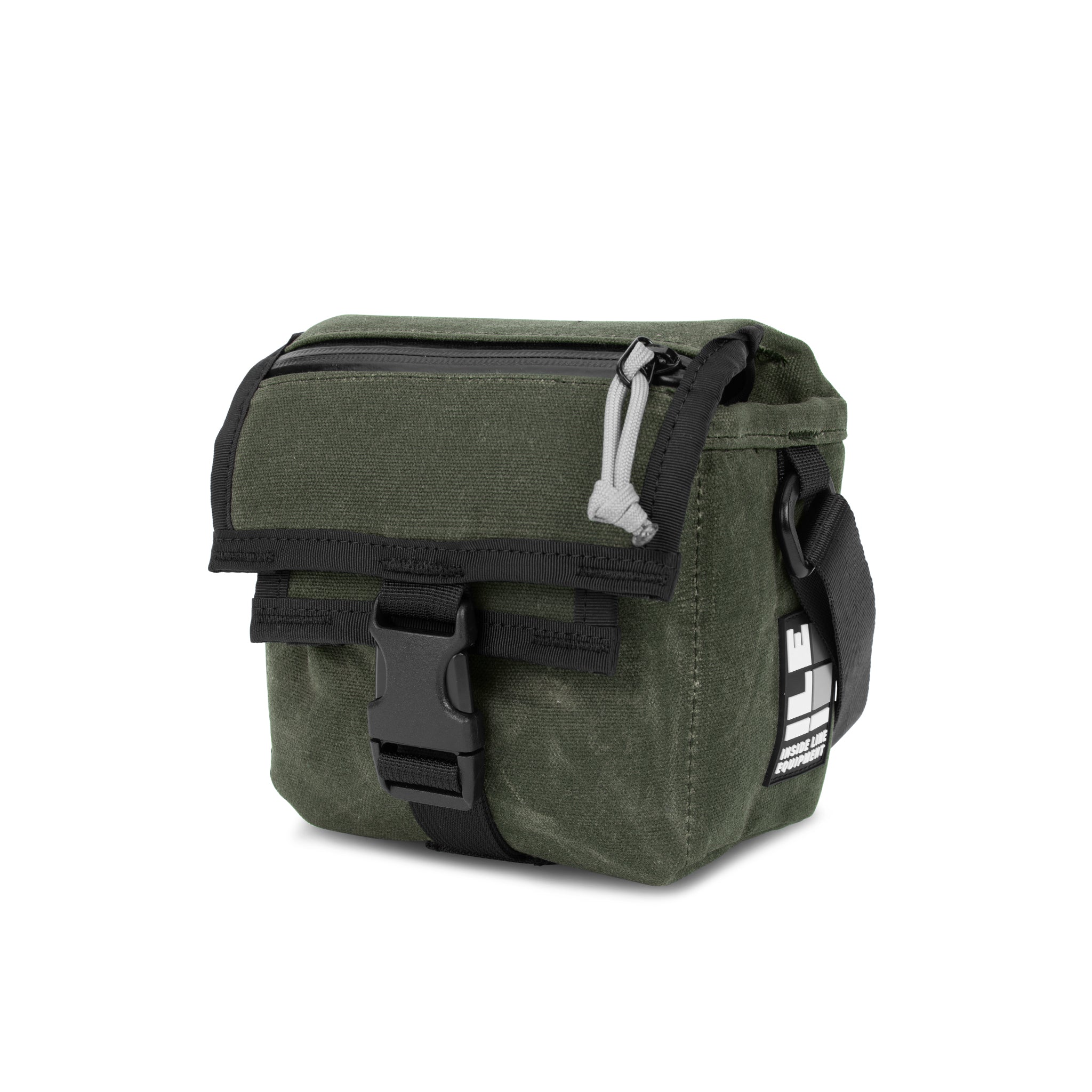 Forest Waxed Canvas - handmade camera cross body - mirrorless camera - street photography - Cobra buckle - XPAC - made in USA