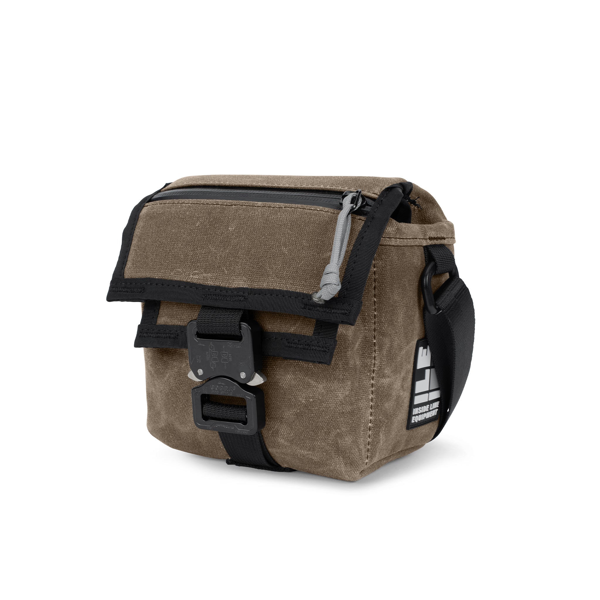 Tan Waxed Canvas - handmade camera cross body - mirrorless camera - street photography - Cobra buckle - XPAC - made in USA