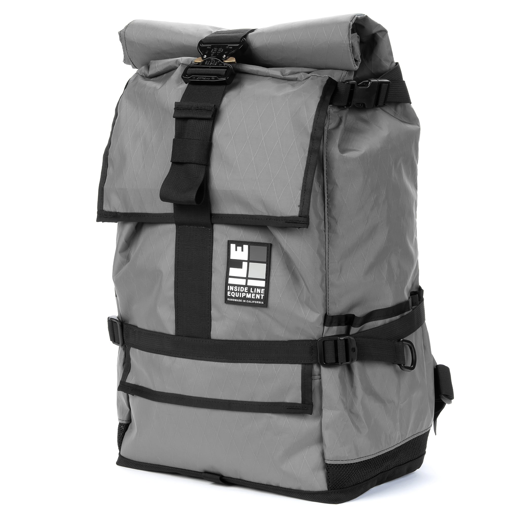 40L - Handmade Backpack - Commuter Cycling Bag - XPAC - Waterproof Roll-Top - TPU welded liner - Laptop Sleeve - Made in California - EDC Everyday Carry Backpack