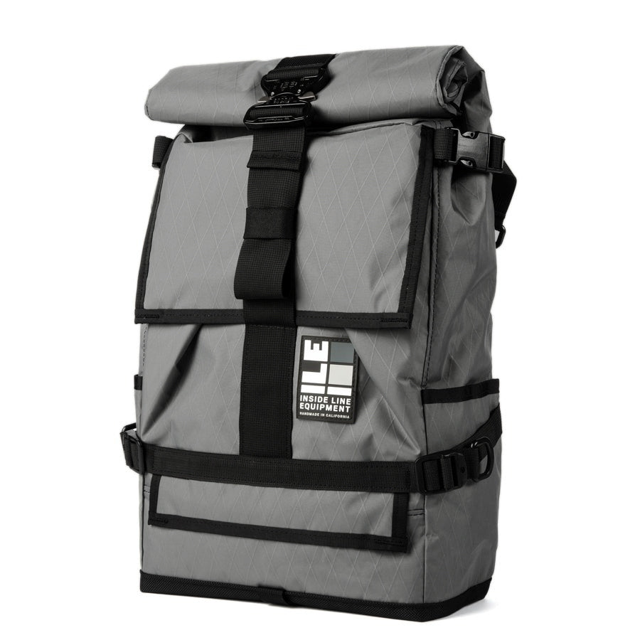 Cobra Buckle - Handmade Backpack - Commuter Cycling Bag - XPAC - Waterproof Roll-Top - TPU welded liner - Laptop Sleeve - Made in California - EDC Everyday Carry Backpack - YKK Zippers