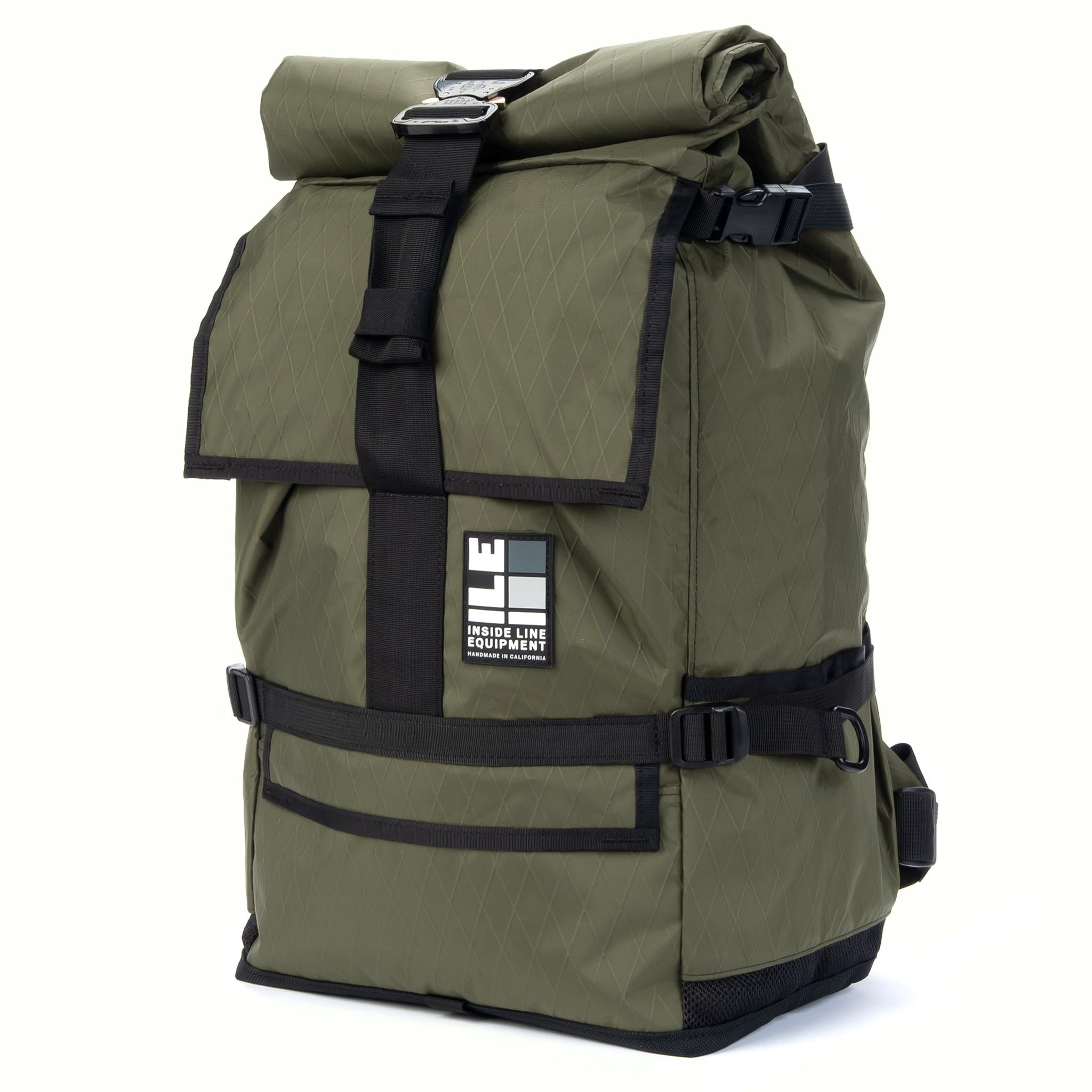 default XL - Military Grade Backpack - Commuter Cycling Bag - XPAC - Waterproof Roll-Top - TPU welded liner - Laptop Sleeve - Made in Berkeley, CA