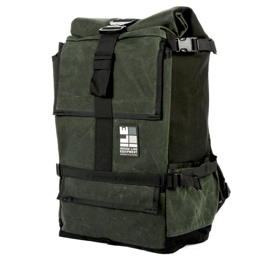 default XL - Handmade Backpack - Commuter Cycling Bag - XPAC - Waterproof Roll-Top - TPU welded liner - Laptop Sleeve - Made in USA