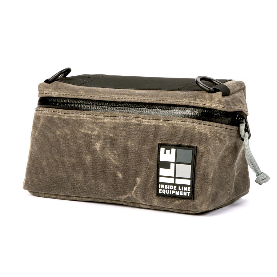 Pilot Bar Bag - Weatherproof Bicycle Handlebar Bag - XPac - Waxed Canvas - Cordura - Adjustable Harness System - 2.6L Cycling Bag - Handmade in USA