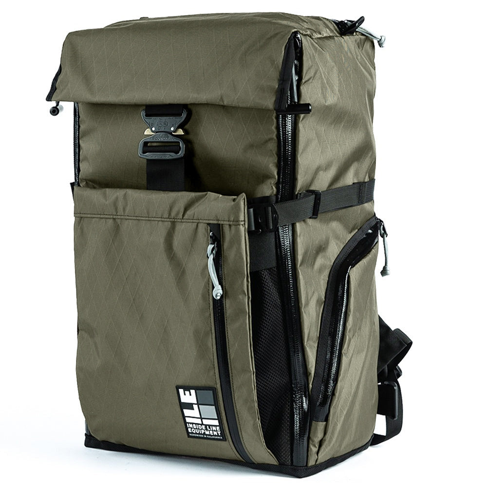 Travel Pack - 40L - Handmade Backpack - Front Panel Loader - Cary-on Bag - Travel Backpack - Water Resistant - XPac Sailcloth - Made in USA - Lifetime Warranty - travel backpack - carry-on backpack - water-resistant backpack - durable travel backpack - laptop travel backpack - weatherproof carry-on - everyday carry backpack (EDC) - waterproof zippers - backpack with laptop sleeve - expandable travel backpack
