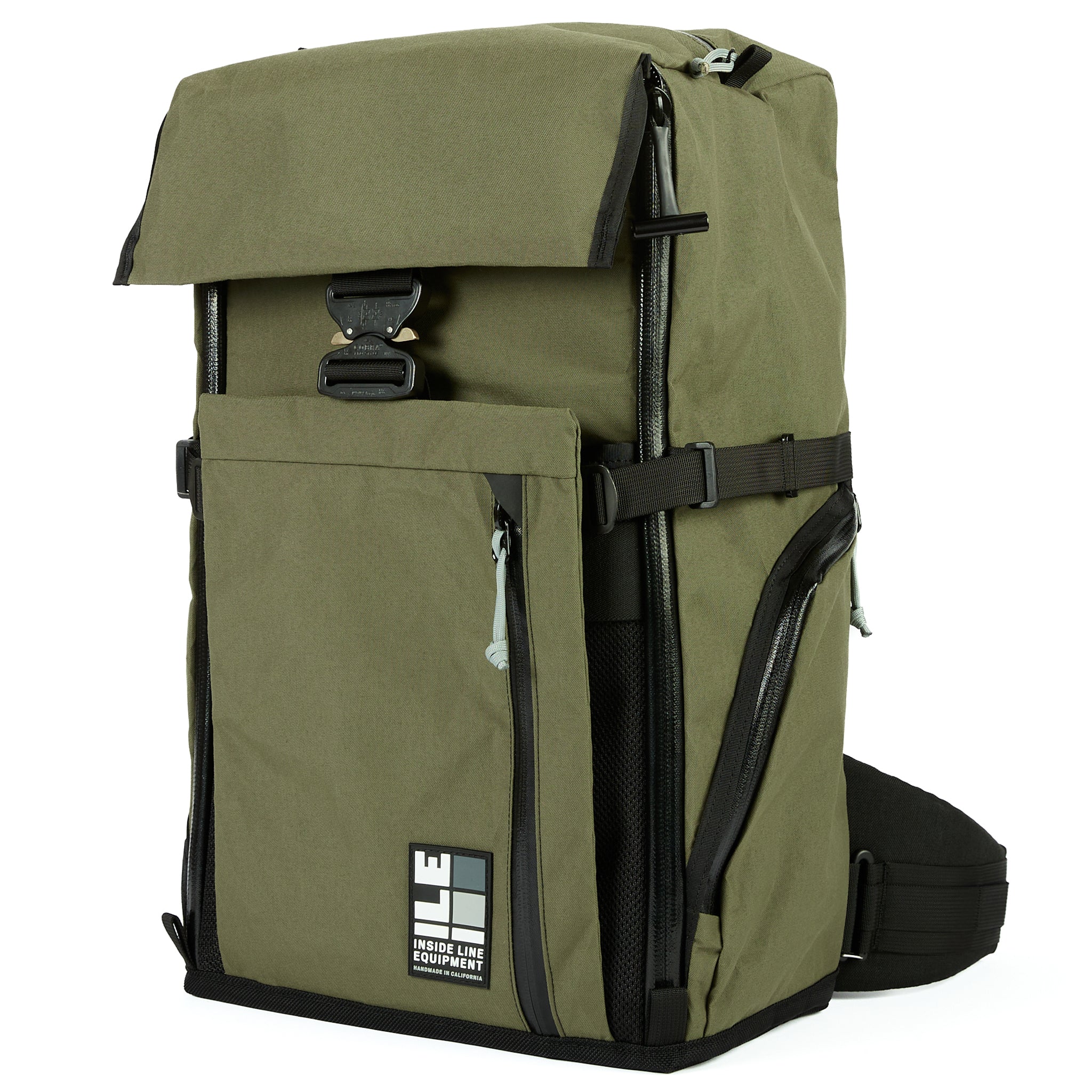 Travel Pack - 40L - Handmade Backpack - Front Panel Loader - Cary-on Bag - Travel Backpack - Water Resistant - XPac Sailcloth - Made in USA - Lifetime Warranty - travel backpack - carry-on backpack - water-resistant backpack - durable travel backpack - laptop travel backpack - weatherproof carry-on - everyday carry backpack (EDC) - waterproof zippers - backpack with laptop sleeve - expandable travel backpack