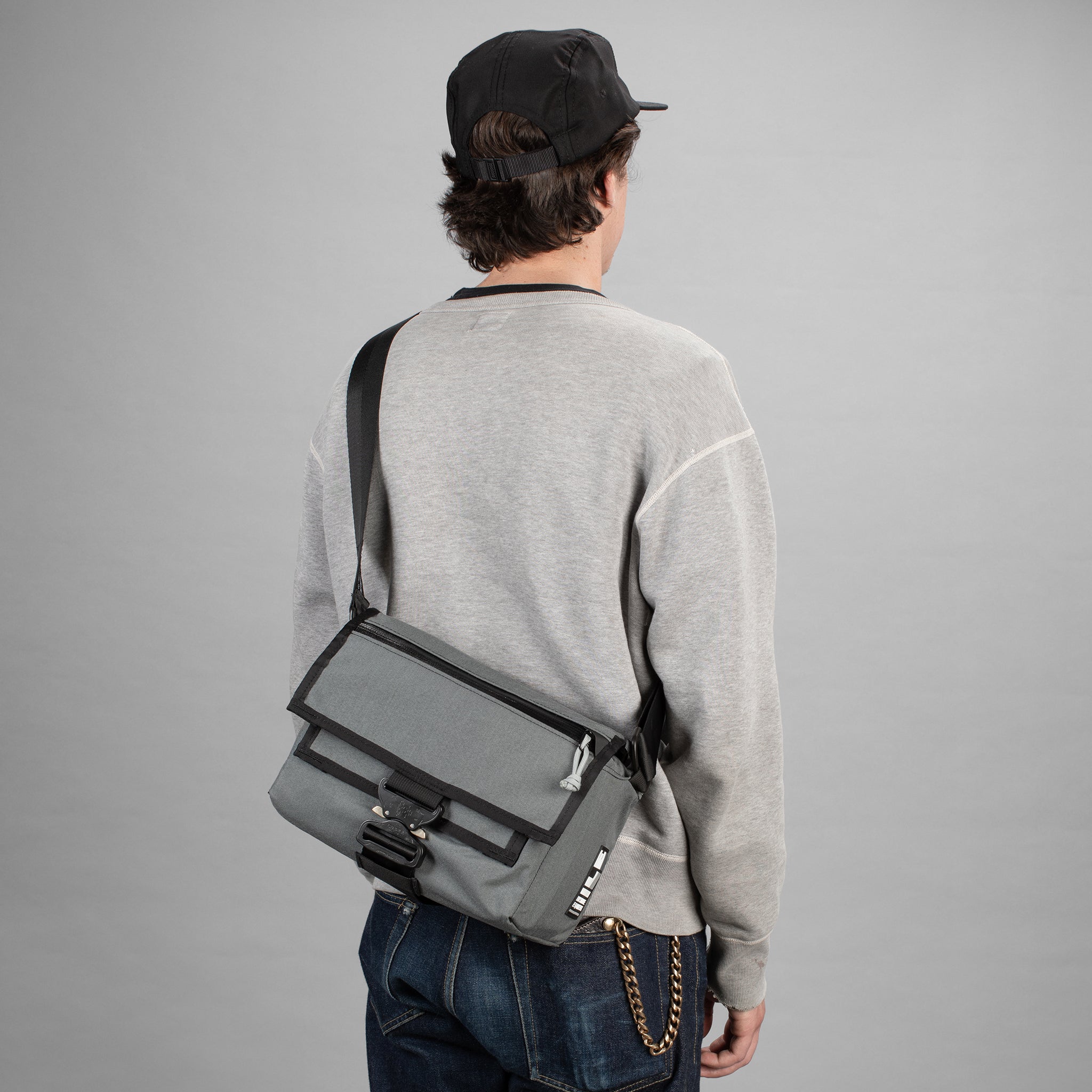 Gray Cordura - handmade camera bag - weatherproof - mirrorless - DSLR - street photography - adjustable velcro dividers - XPAC - made in USA