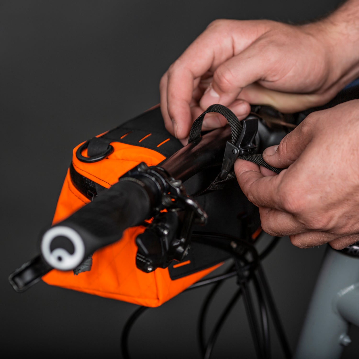 Pilot Bar Bag - Weatherproof Bicycle Handlebar Bag - XPac - Waxed Canvas - Cordura - Adjustable Harness System - 2.6L Cycling Bag - Handmade in USA