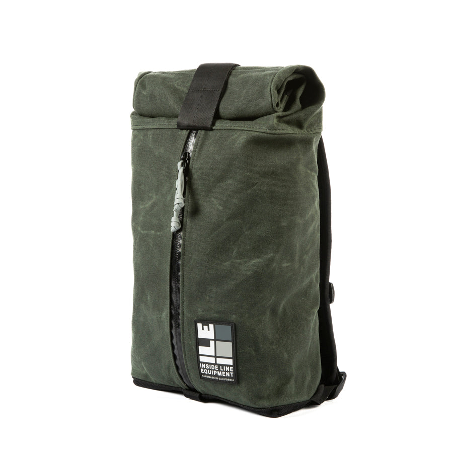 8L small backpack - Lightweight Backpack - hiking day pack - XPAC - Water-resistant Roll-Top - hydration sleeve - waterproof YKK zipper - Made in California