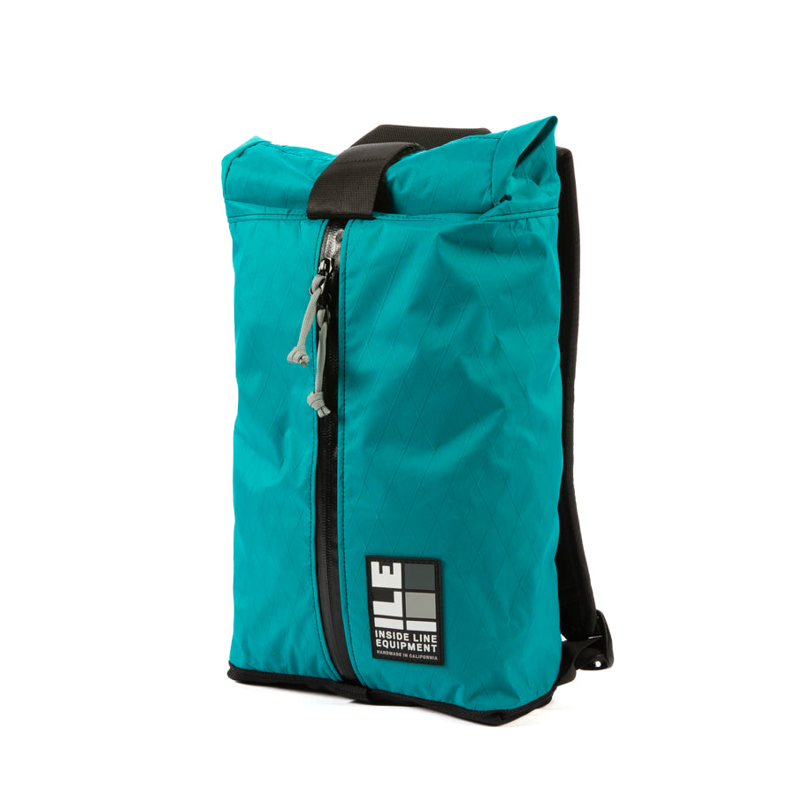 8L small backpack - Lightweight Backpack - hiking day pack - XPAC - Water-resistant Roll-Top - hydration sleeve - waterproof YKK zipper - Made in California