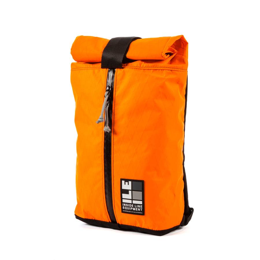 8L small backpack - Lightweight Backpack - hiking day pack - XPAC - Water-resistant Roll-Top - hydration sleeve - waterproof YKK zipper - Made in California