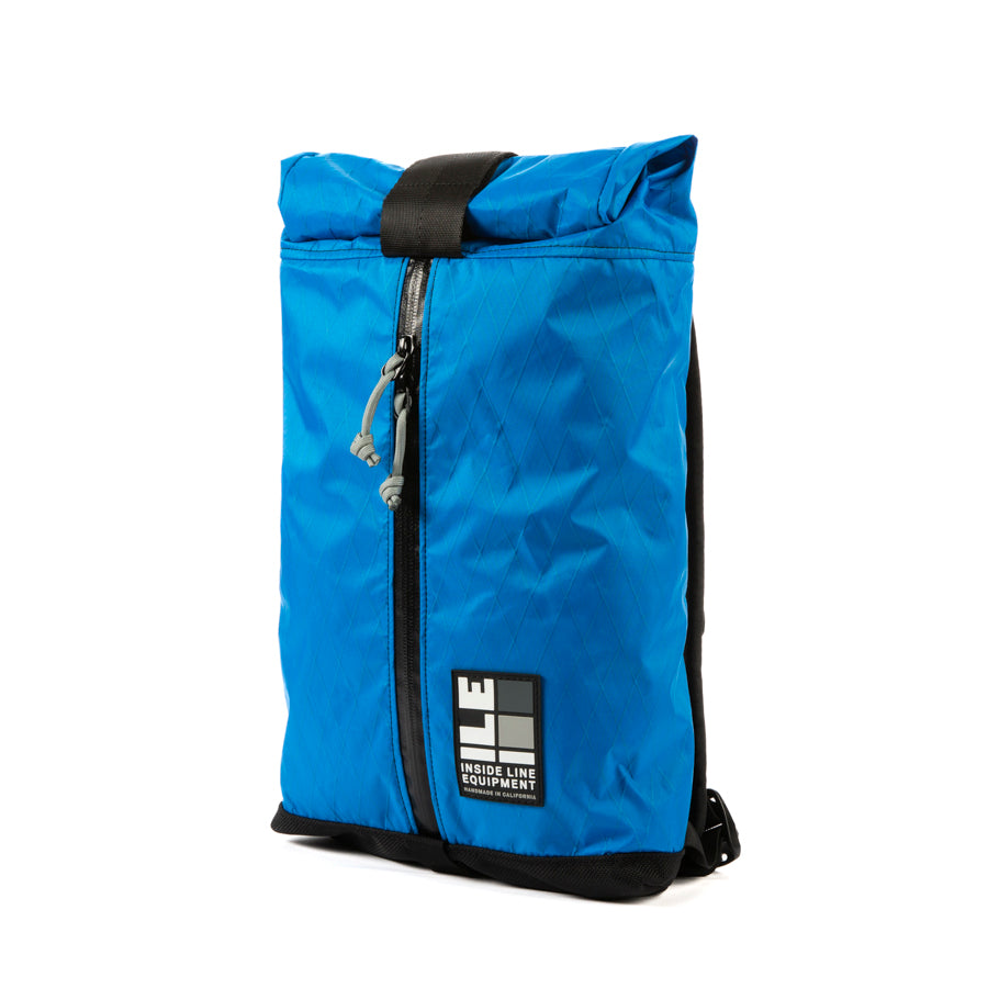 8L small backpack - Lightweight Backpack - hiking day pack - XPAC - Water-resistant Roll-Top - hydration sleeve - waterproof YKK zipper - Made in California