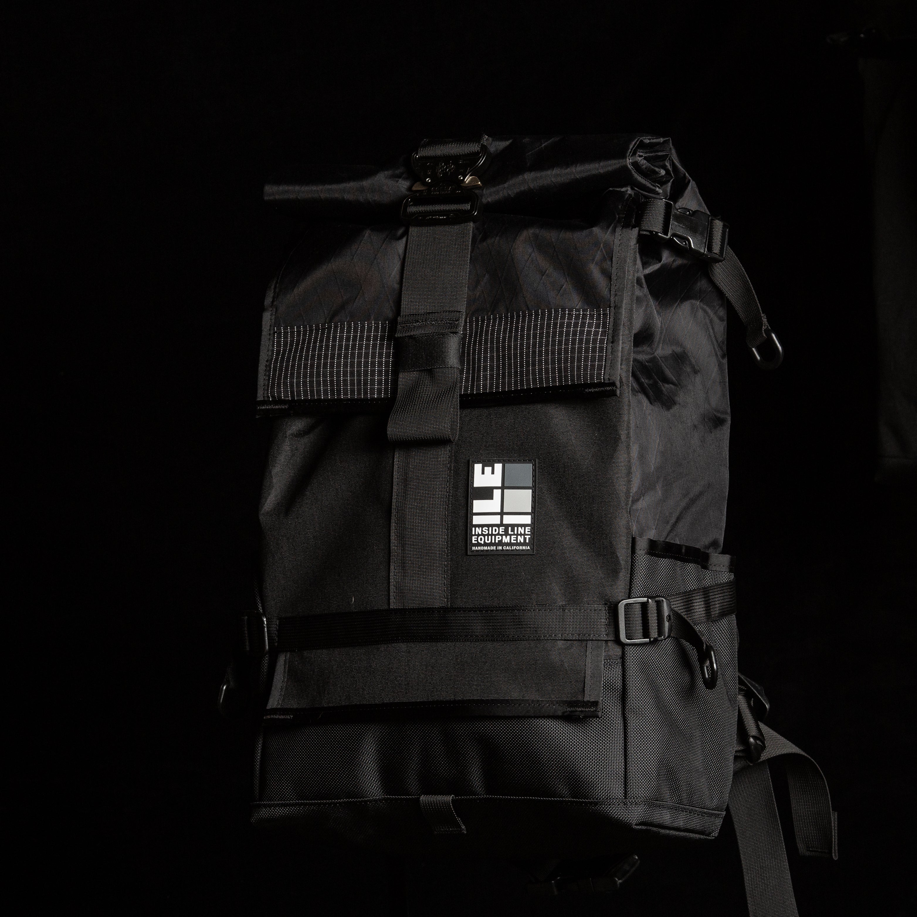 Default: Blackout Patchwork - 25L BLACKOUT +COBRA Handmade Backpack - Waterproof - X-Pac Sailcloth - Made in USA