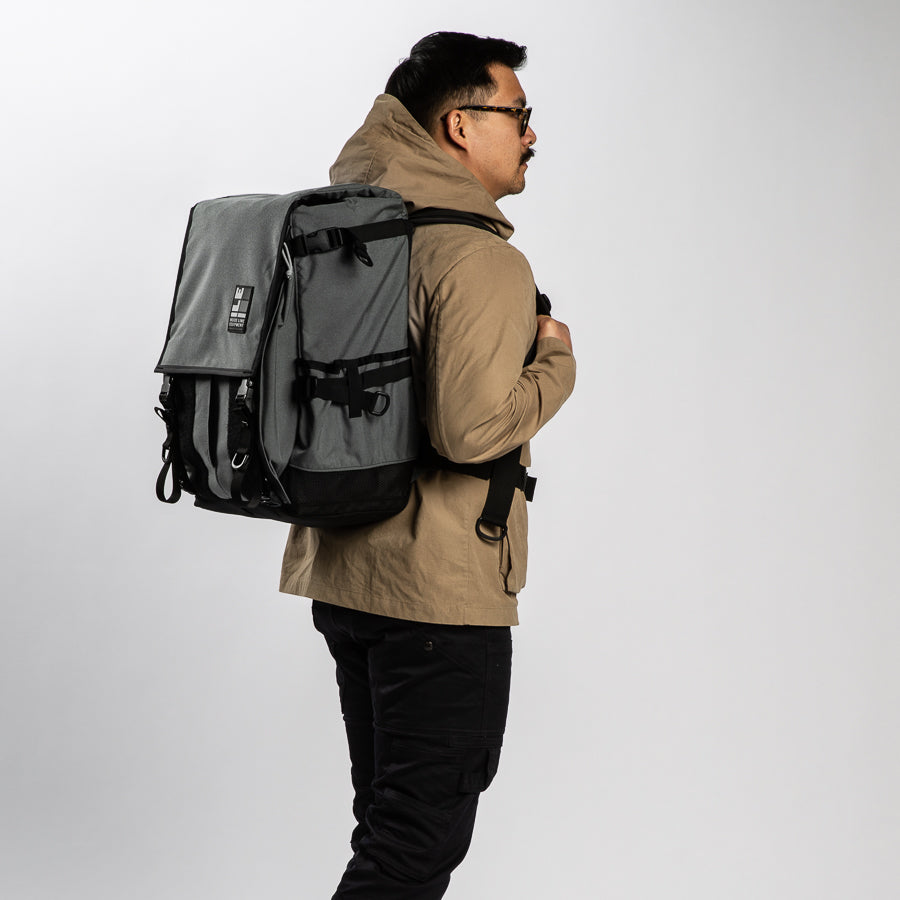 flaptop - Handmade Backpack - Commuter Bag - Bike Messenger Bag - XPAC - TPU welded seam liner - Laptop Sleeve - Made in USA