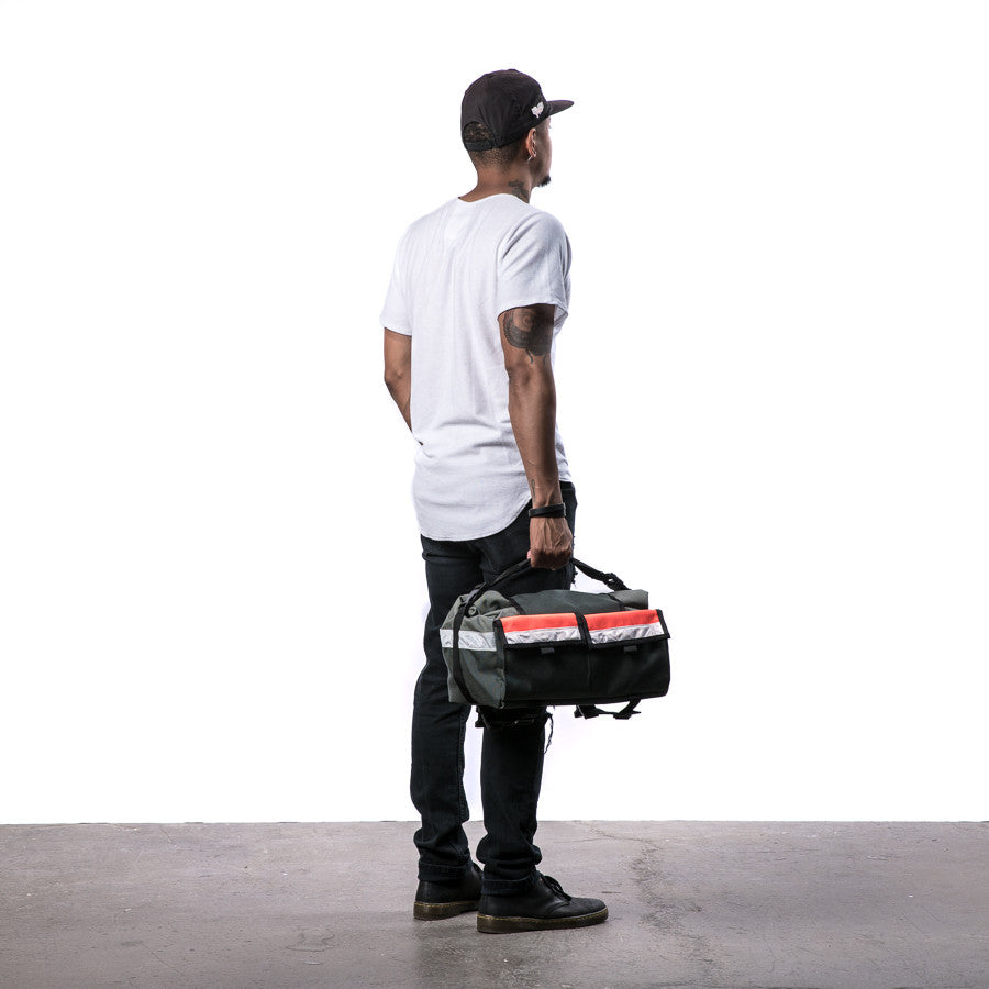 Porteur Rackbag - Waterproof Bike Bag - X-Pac Sailcloth & Cordura - Front Rack Bicycle Bag - 42L Capacity - Handmade in USA
