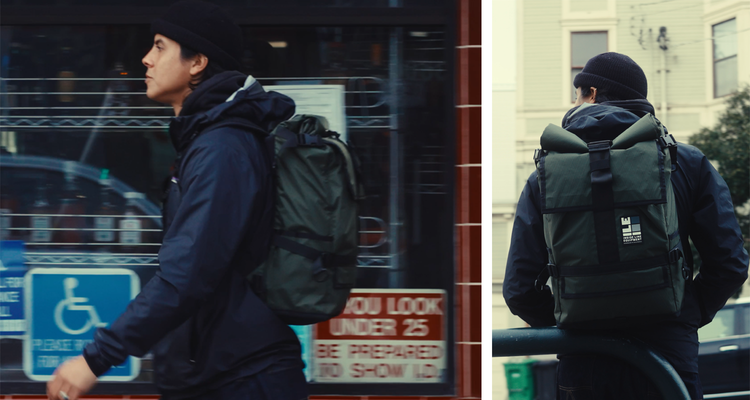 Default Mini 18L Waterproof Rolltop Backpack for cycling, commuting and ...