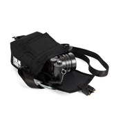 Black Cordura handmade camera cross body - mirrorless camera - street photography - Cobra buckle - XPAC - made in USA