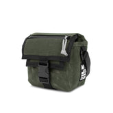 Forest Waxed Canvas - handmade camera cross body - mirrorless camera - street photography - Cobra buckle - XPAC - made in USA