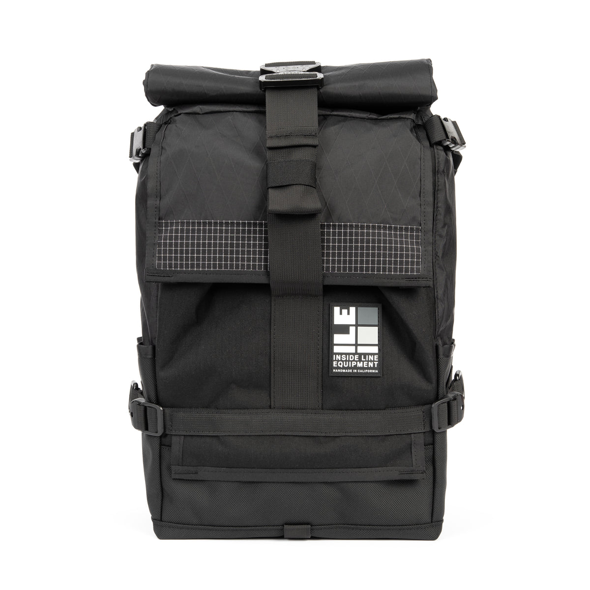 Default Mini 18L Waterproof roll-top Backpack: Blackout Patchwork