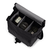 Black Cordura handmade camera bag - weatherproof - adjustable velcro dividers - mirrorless camera - DSLR lens - travel camera padded bag - XPAC - made in USA