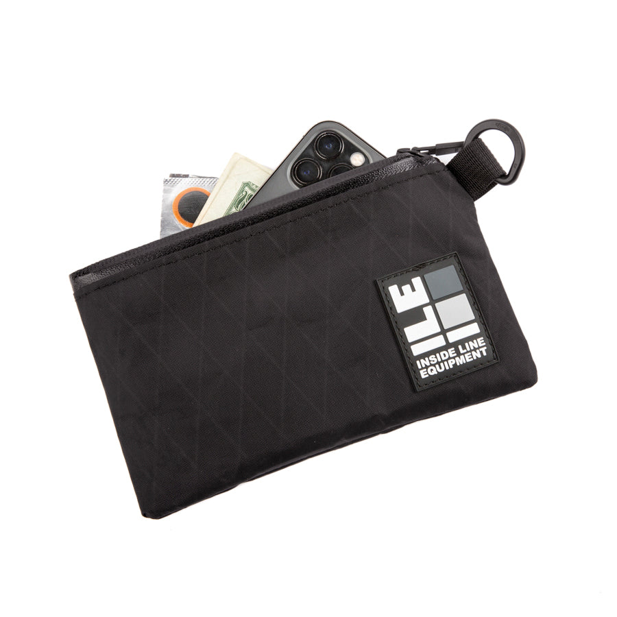 Cycling Zippered Wallet - Waterproof Zipper - XPac - Cordura - Made in USA - Sweat Resistant