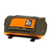Porteur Rackbag - Waterproof Bike Bag - XPac, Waxed Canvas & Cordura - Front Rack Bicycle Bag - 16L expands to 30L Capacity - Handmade in USA