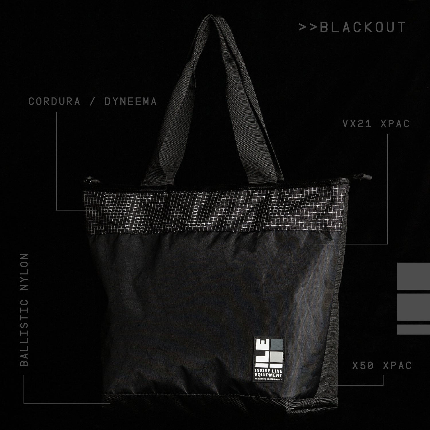 Minimal Tote: Blackout Patchwork