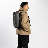 11L technical backpack - Compact Backpack - hiking day pack - XPAC - Water-resistant Roll-Top - hydration sleeve - waterproof YKK zipper - Made in California
