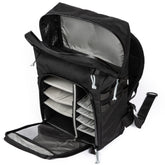Black Cordura - handmade camera backpack - YKK waterproof zippers - professional photographer bag - SLR adjustable dividers - XPAC - made in USA