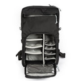 DETAIL - Black Cordura - handmade camera backpack - YKK waterproof zippers - professional photographer bag - SLR adjustable dividers - XPAC - made in USA